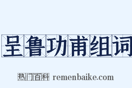 呈鲁功甫组词是什么意思的图片